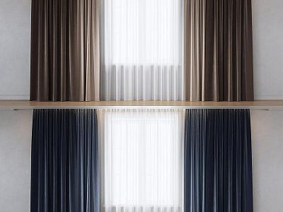 Simple fabric curtain gauze curtain model