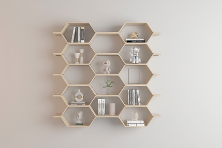 Modern Wall Storage Rack Decorative Rack Decorative Partition Ornaments 3d model