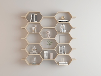 Modern Wall Storage Rack Decorative Rack Decorative Partition Ornaments 3d model