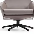 Modern Office Chairs Black and Light Gray Padded Seats Armrests Swivel Five Star Base Design