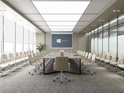 Modern Conference Room 3d model