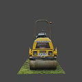 Utility Vehicle With Worn Driver Seat Steering Wheel Blue Gas Cylinder Yellow Hoses And Labels