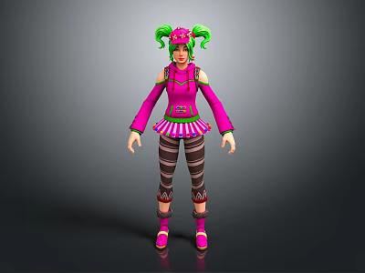 Modern Game Character Cartoon Beauty Animation Beauty Animation Beauty Cartoon Girl 3d model