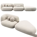 Modern Beige Modular Sofa Set With Soft Cushions And Sectional Design For Living Room