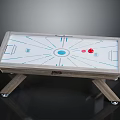 Wooden Air Hockey Table With Tabletop Design Pucks Score Markers And Stable Legs