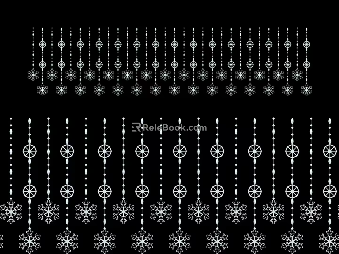 Modern decorative light snowflake 3d model