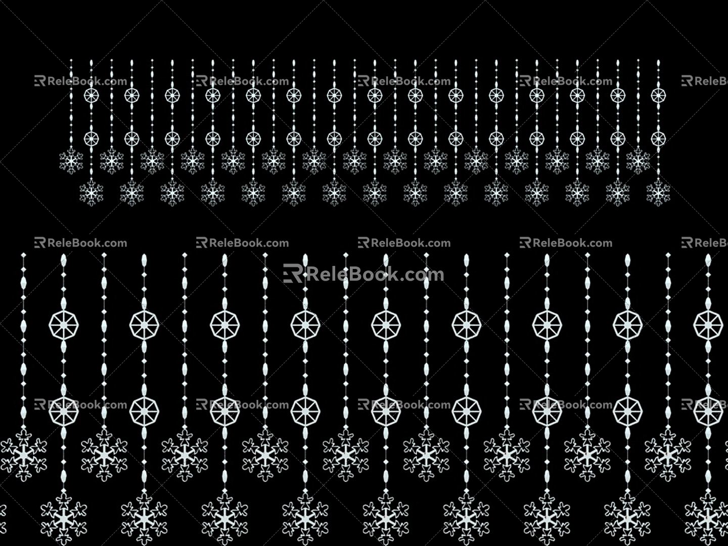 Modern decorative light snowflake 3d model