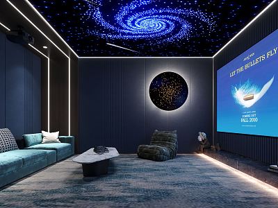 Modern AV Room Star Top AV Room 3d model