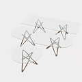 Modern Round Glass Top Dining Table With Unique Geometric Wooden Base Design