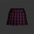 Trendy Stylish Pink Plaid Short Skirt Women's Fashionable Casual Outfit
