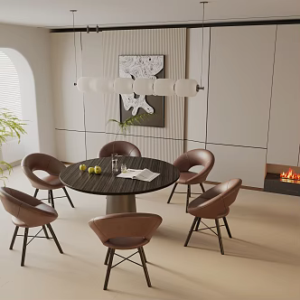 Modern table combination 3d model