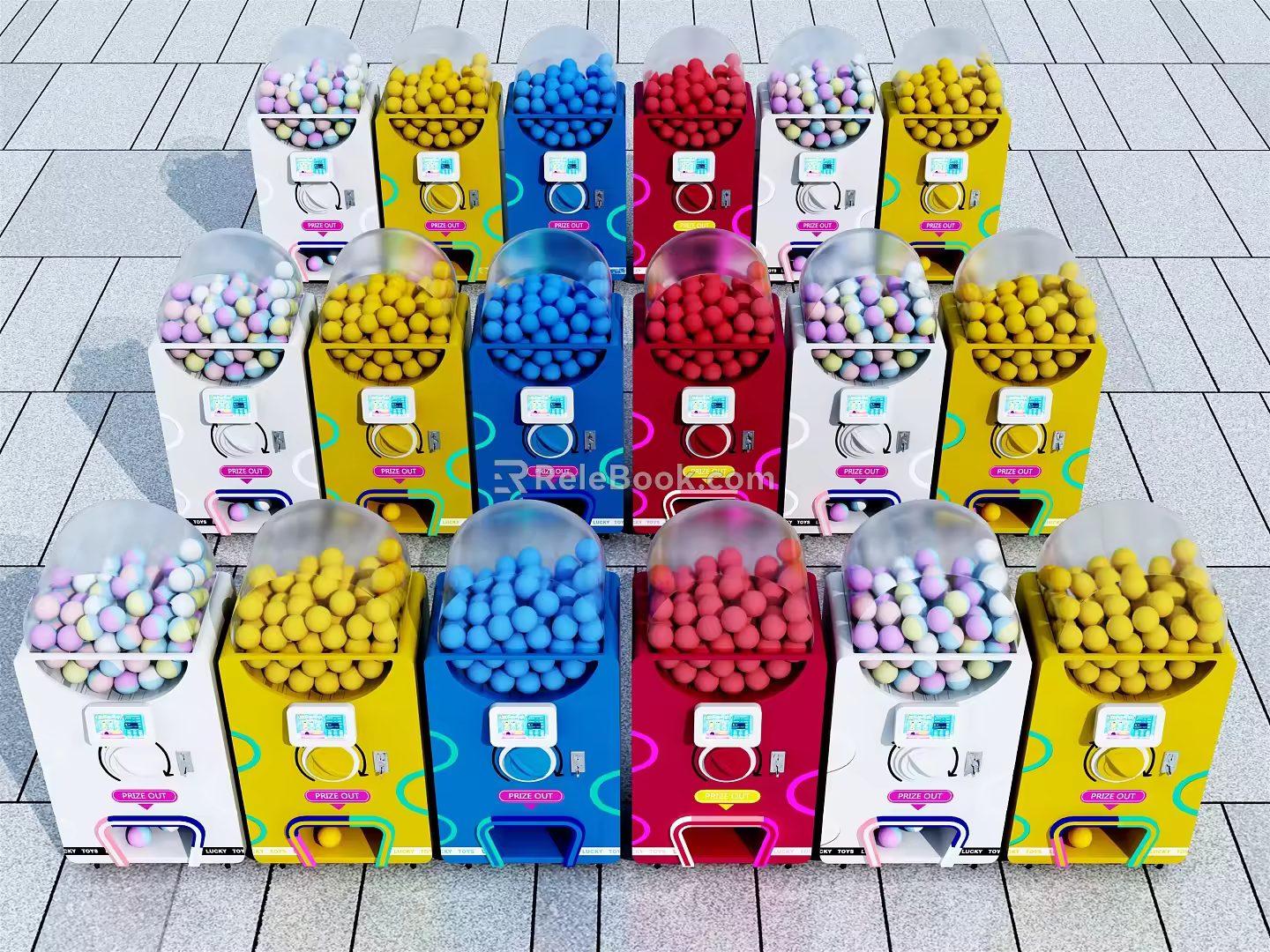 Modern game machine doll machine 3d model