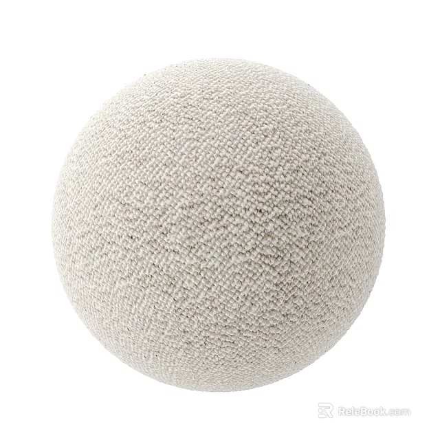 White Spherical Component with Woven Textured Surface and Crafted Design 3d model 