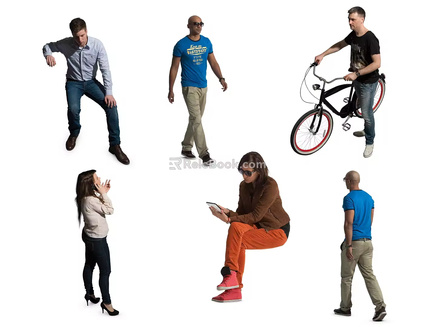 Many characters 3d model