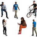Many characters 3d model