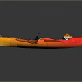 Orange and Red Kayak with Paddles Seat and Storage Bag for Water Activities