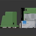 Green Medical Testing Devices With Test Strips Reagent Bottles And Packaging Boxes In Laboratory Setting
