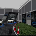 R Track Experience Indoor Scene With Golf R Scirocco And Cones On Track Layout