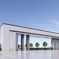 School gate 3d model