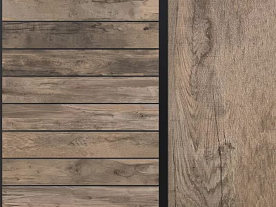 Wooden Structural Components With Plank Design And Natural Grain Texture 3d model