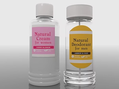 Natural Cream and Deodorant Products for Women by ANNE & LOUIS Daily Use 3d model