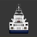 Luxury Yacht With Helicopter Pad And Modern Design