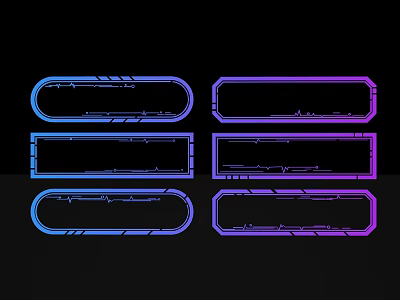 Technology Border Technology Elements Wall Decoration Border Line 3d model