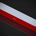 Sonos Red And White Soundbar Audio Speaker With Sleek Bar Design For Home Audio