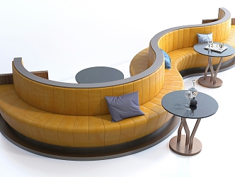 modern shaped sofa shaped sofa 3d model