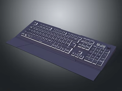 Wireless Computer Keyboard With Full Size Layout And Ergonomic Design 3d model