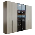 Elegant Modern Chest Of Drawers With Glass Door Panels And Wooden Frame Details