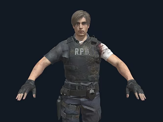 Man Police Modern Figure Game Role Game Character 3d model
