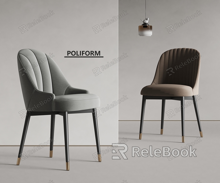 Modern poliform Dining Chair Single Chair Leisure Chair Coffee Chair Chandelier model