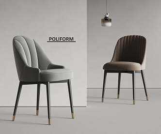 Modern poliform Dining Chair Single Chair Leisure Chair Coffee Chair Chandelier 3d model