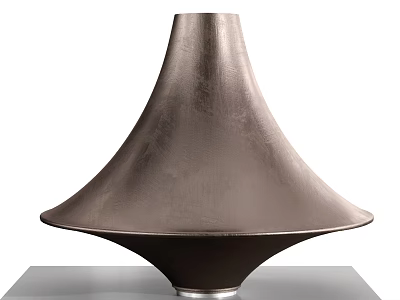 Modern Metallic Brown Table Lamp With Conical Shade And Sturdy Base 3d model