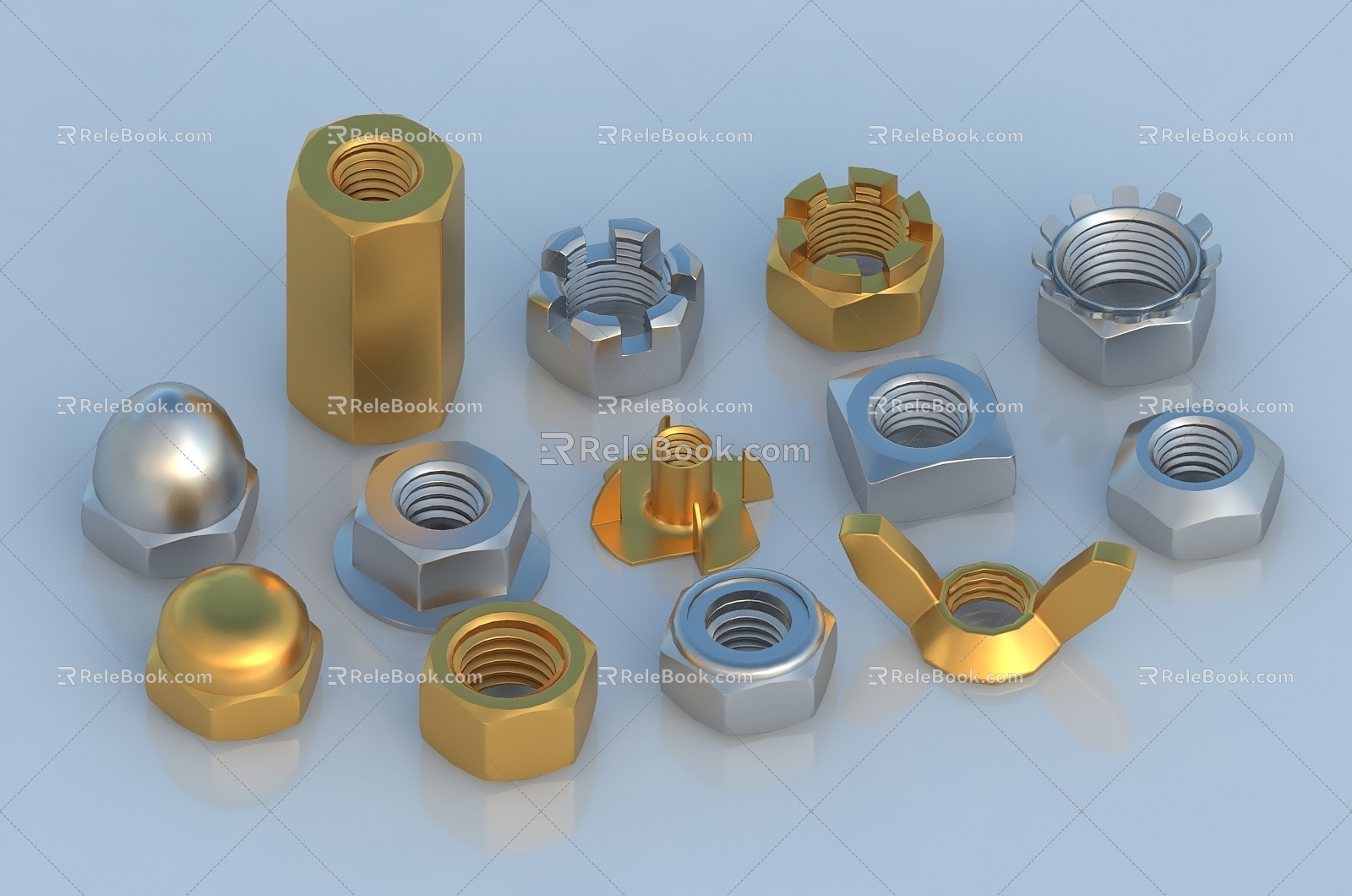 nut screw nut bolt hardware screw model