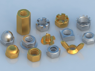 nut screw nut bolt hardware screw 3d model