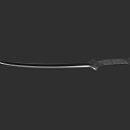 Sharp Metal Sword With Long Blade And Textured Handle Design 3d model