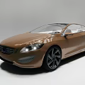 Brown Volvo Sedan With Sleek Modern Exterior Stylish Headlights And Black Wheels