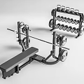 Complete Gym Equipment Set With Weight Bench Barbell Dumbbells And Dumbbell Rack