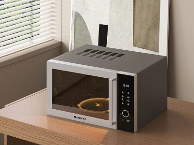 Modern Kenley Microwave Oven Kitchen Appliance With Transparent Door And Control Panel 3d model