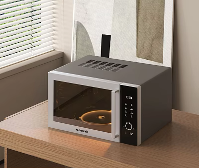 Modern Kenley Microwave Oven Kitchen Appliance With Transparent Door And Control Panel 3d model
