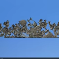 Intricate Exquisite Carving Artwork With Flowers Moon Bird And Branches