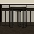 Modern Revolving Door Entrance With Bronze Frame Glass Panels And Wooden Floor