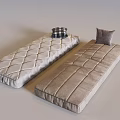 Upholstered Cushions With Quilted Diamond And Stitched Patterns Plus Decorative Pillows