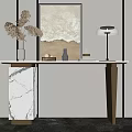 Modern End View Side Cabinet Decorative Cabinet 3d model