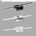 Modern Wall Sconces With Minimalist Linear Design And LED Light In Black White Silver Finishes