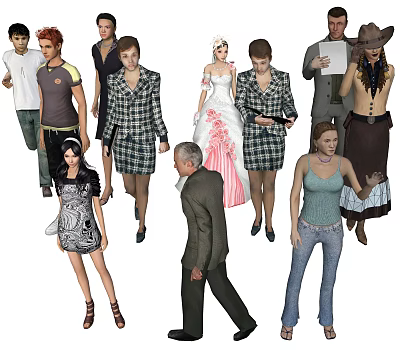 3d characters 3d model