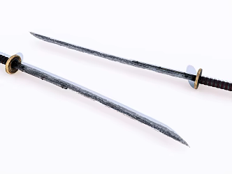 modern samurai sword japanese sword 3d model