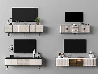 Modern TV Cabinet TV Background Cabinet 3d model